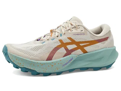Asics Trabuco 14 Women's Running Shoes Oatmeal/sandstorm: 9 B - Medium In Blue