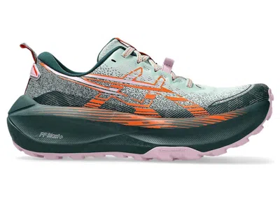 Pre-owned Asics Trabuco Max 4 (women's) Sneakers In Cold Moss/nova Orange In Multi