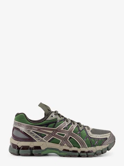 Asics Rubber Sole Mesh Panels Sneakers Slip-on In Green