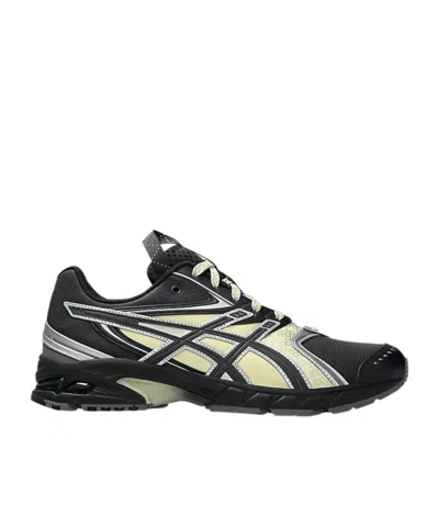 Asics Rounded Toe Sneakers With Grooved Sole And Sleek Finish In Gray