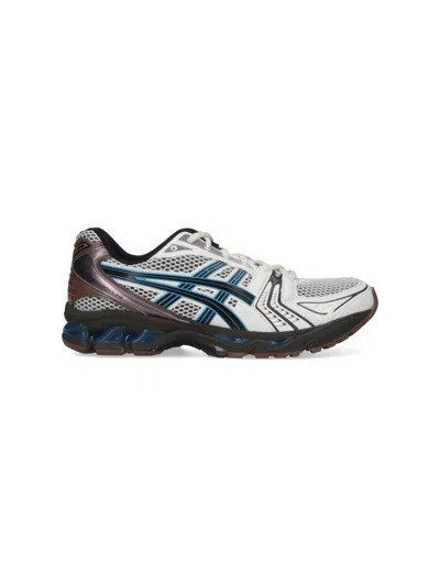 Asics Unisex Cream Sneakers With Durable Rubber Sole In White