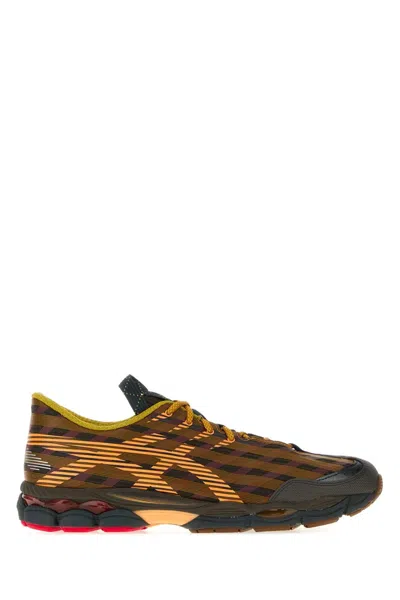 Asics Unisex Printed Canvas Sneakers Us 8-s Gel-sj33 In Brown
