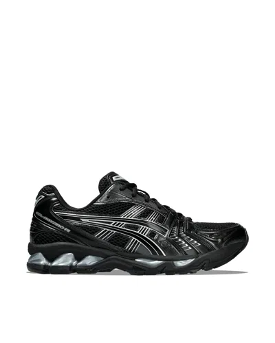 Asics Unisex Synthetic Leather Sneakers In Black