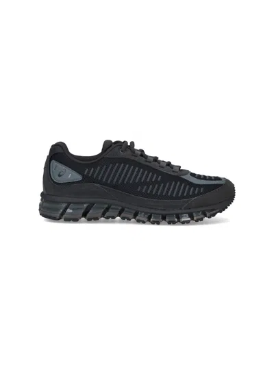 Asics Unisex Synthetic Leather-look Running Sneakers In Black