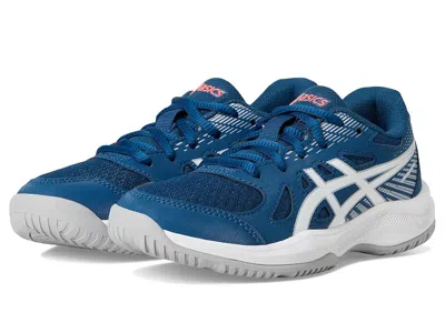 Asics Upcourt 6 Grade School (little Kid/big Kid) Kids Shoes Mako Blue/white : 5.5 Big Kid M, Textile In Multi