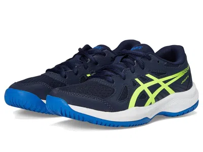 Asics Upcourt 6 Gs (little Kid/big Kid) Kids Shoes Midnight/safety Yellow : 4 Big Kid M