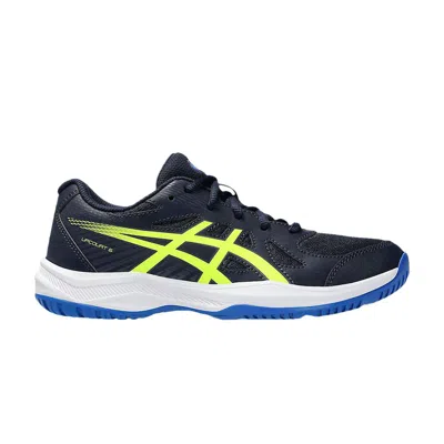 Pre-owned Asics Upcourt 6 Gs 'midnight Safety Yellow' | Blue | Kid's Size 1