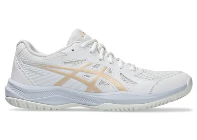 Pre-owned Asics Upcourt 6 (women's) Sneakers In White/champagne
