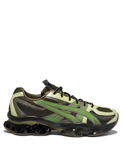 Asics Green Rubber And Mesh Us5-s Gel-quantum Kinetic Sneakers