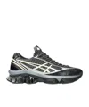 Asics Gel Kinetic Fluent Sneakers With Textured Upper And Sculpted Design In Gray