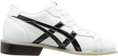 Pre-owned Asics Weight Lifting Shoes Leather 1163a006 White Black With Box From Japan