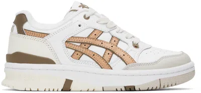 Asics White & Beige Ex89 Sneakers In White/honey Beige