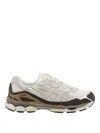 ASICS WHITE AND CREAM LEATHER SNEAKERS