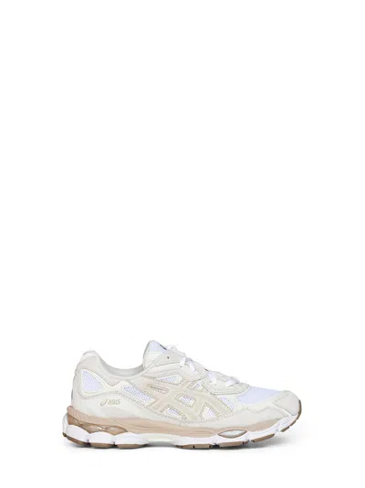 Asics White And Feather Grey Gel-nyc Sneakers