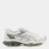 Asics White And Grey Gel Quantum Kinetic Sneakers In Whitelightdust
