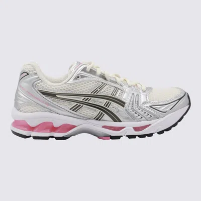 Asics White And Pink Sneakers In Multi