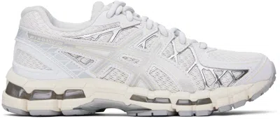 ASICS WHITE & SILVER GEL-KAYANO 20 SNEAKERS