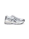 Asics Gel-kayano 14 Sneakers In White And Silver Technical Fabric Blend In Silver