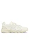 Asics Round Toe Mesh Panels Rubber Sole Sneakers In White