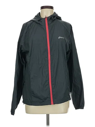 Pre-owned Asics Windbreaker Jacket In Black