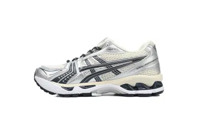 Pre-owned Asics With Box Kith X  Gel Kayano 14 Cream Scarab Men's Sneaker Shoes In White