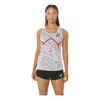 Asics (wmns)  Cj-line Light Singlet 'glacier Grey Electric Red' In Gray
