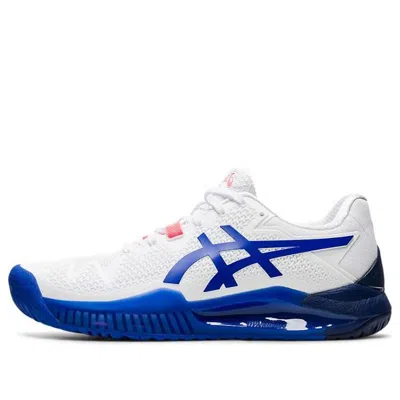 Asics (wmns)  Gel Resolution 8 Wide 'white Lapis Lazuli Blue'