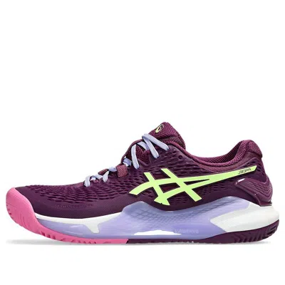 Asics (wmns)  Gel-resolution 9 Padel 'deep Mauve Lime Green'