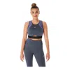 Asics (wmns)  Mesh Panel Training Bra 'carrier Grey' In Black