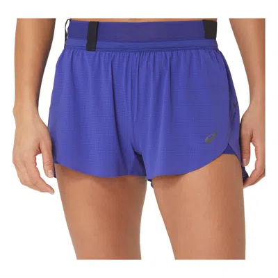 Asics (wmns)  Metarun Split 3"" Shorts 'eggplant' In Blue