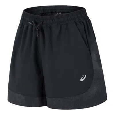 Asics (wmns)  Moisture Wicking Quick Dry Reflective Running Shorts 'black' In Blue