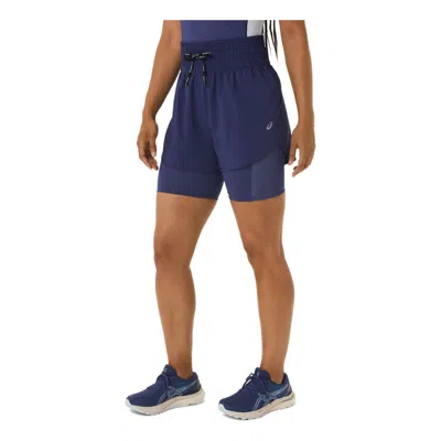 Asics (wmns)  Nagino 4"" Run Short 'navy' In Blue