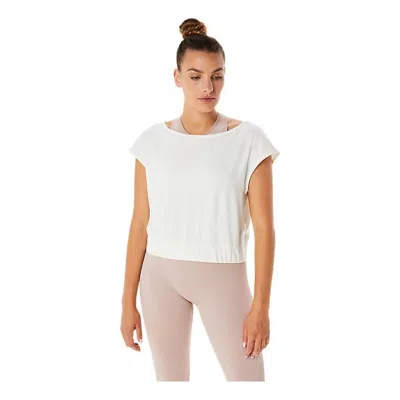 Asics (wmns)  Nagino Flex Short Sleeve Top 'cream' In White