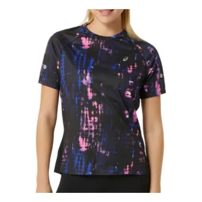 Asics (wmns)  Road Lite-show T-shirt 'black Magenta' In Multi