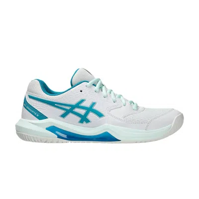 Pre-owned Asics Wmns Gel Dedicate 8 Wide 'white Teal Blue' | Women's Size 7