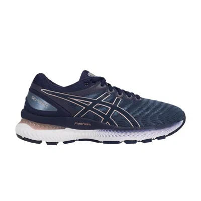 Pre-owned Asics Wmns Gel Nimbus 22 Wide 'grey Floss' In Blue