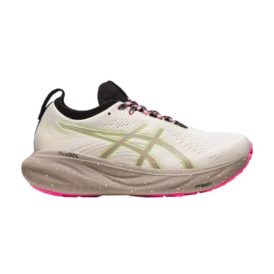 Pre-owned Asics Wmns Gel Nimbus 25 Tr 'nature Bathing - Lime Green' In Cream