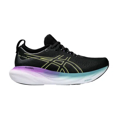 Pre-owned Asics Wmns Gel Nimbus 25 Wide 'black Glow Yellow'