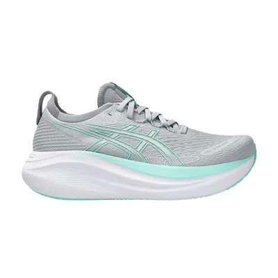 Pre-owned Asics Wmns Gel Nimbus 27 Wide 'piedmont Grey Illuminate Mint' | Women's Size 13 In Gray