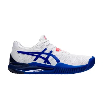 Pre-owned Asics Wmns Gel Resolution 8 'white Lapis Lazuli Blue'
