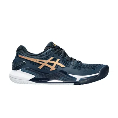 Pre-owned Asics Wmns Gel Resolution 9 'french Blue Pure Gold' | Women's Size 6.5