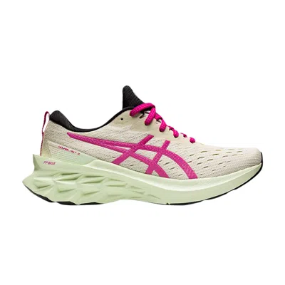 Pre-owned Asics Wmns Novablast 2 'birch Pink Rave' In Cream