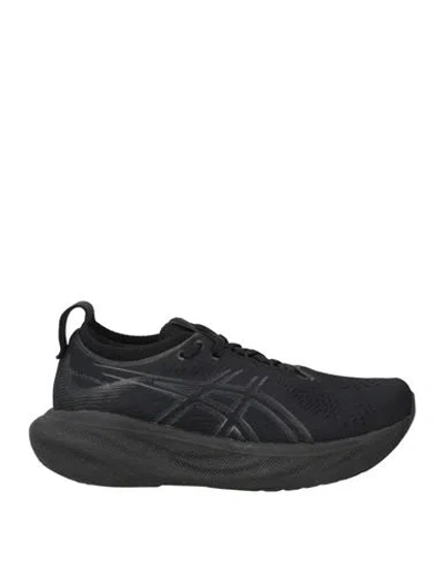 Asics Woman Sneakers Black Size 6.5 Textile Fibers