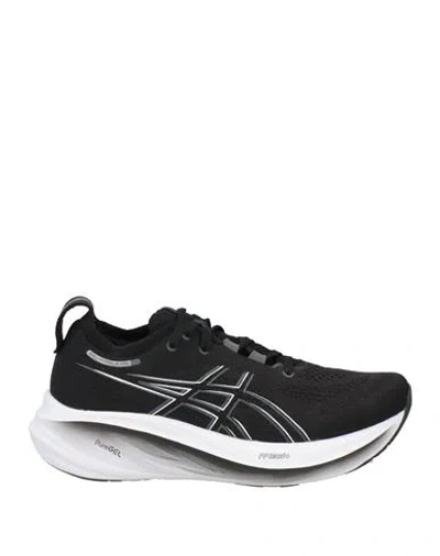 Asics Woman Sneakers Black Size 6.5 Textile Fibers