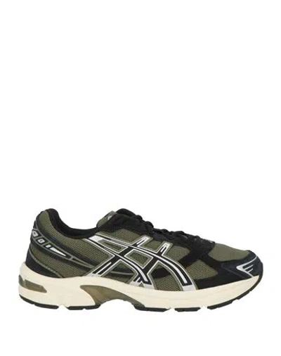Asics Woman Sneakers Black Size 8 Leather, Textile Fibers