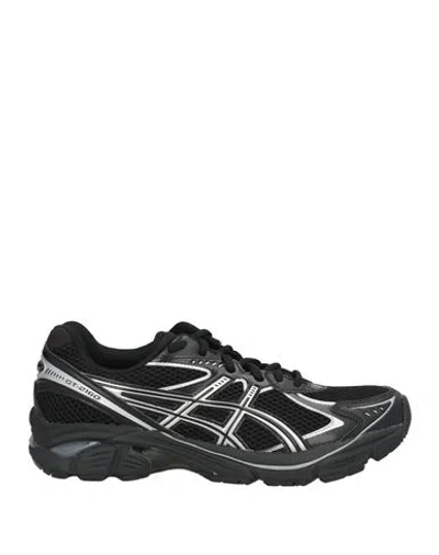 Asics Woman Sneakers Black Size 8 Textile Fibers, Synthetic Material