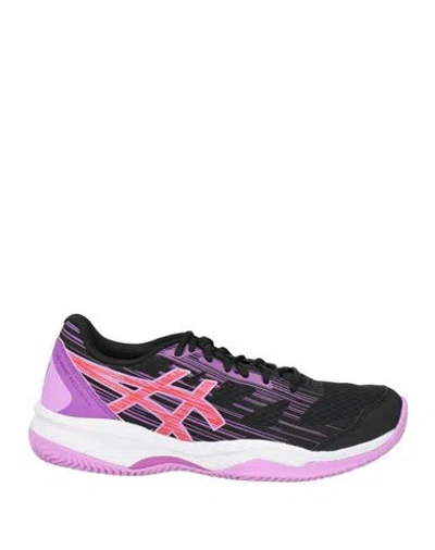 Asics Woman Sneakers Black Size 9 Textile Fibers