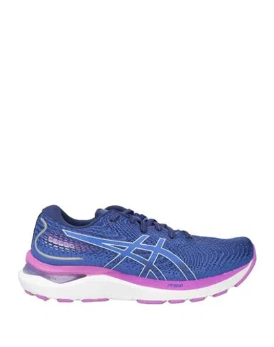 Asics Woman Sneakers Blue Size 6.5 Textile Fibers