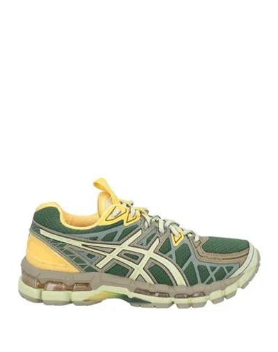 ASICS ASICS WOMAN SNEAKERS GREEN SIZE 6 TEXTILE FIBERS, RUBBER