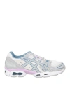 Asics Woman Sneakers Grey Size 5 Leather, Textile Fibers